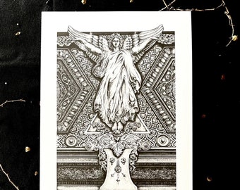Louvre Ceiling Print 11”x14” Paris Parisian Home Family Love Angel travel Women Empowerment Mental Health Beauty Art Wings Spirit Halloween