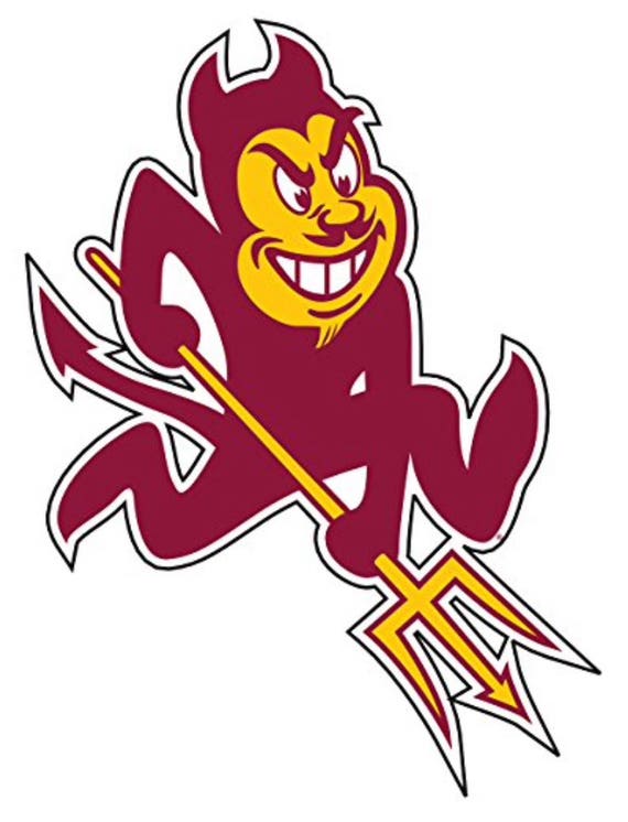 2 Pack ASU Arizona State Sun Devils Premium Vinyl Decal for | Etsy