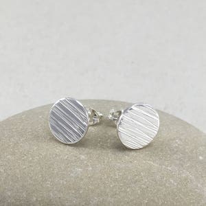 Hammered Sterling Silver Stud Earrings, Everyday Stud Earrings, Hammered Silver Round Earrings, Mini Silver Stud Earrings,