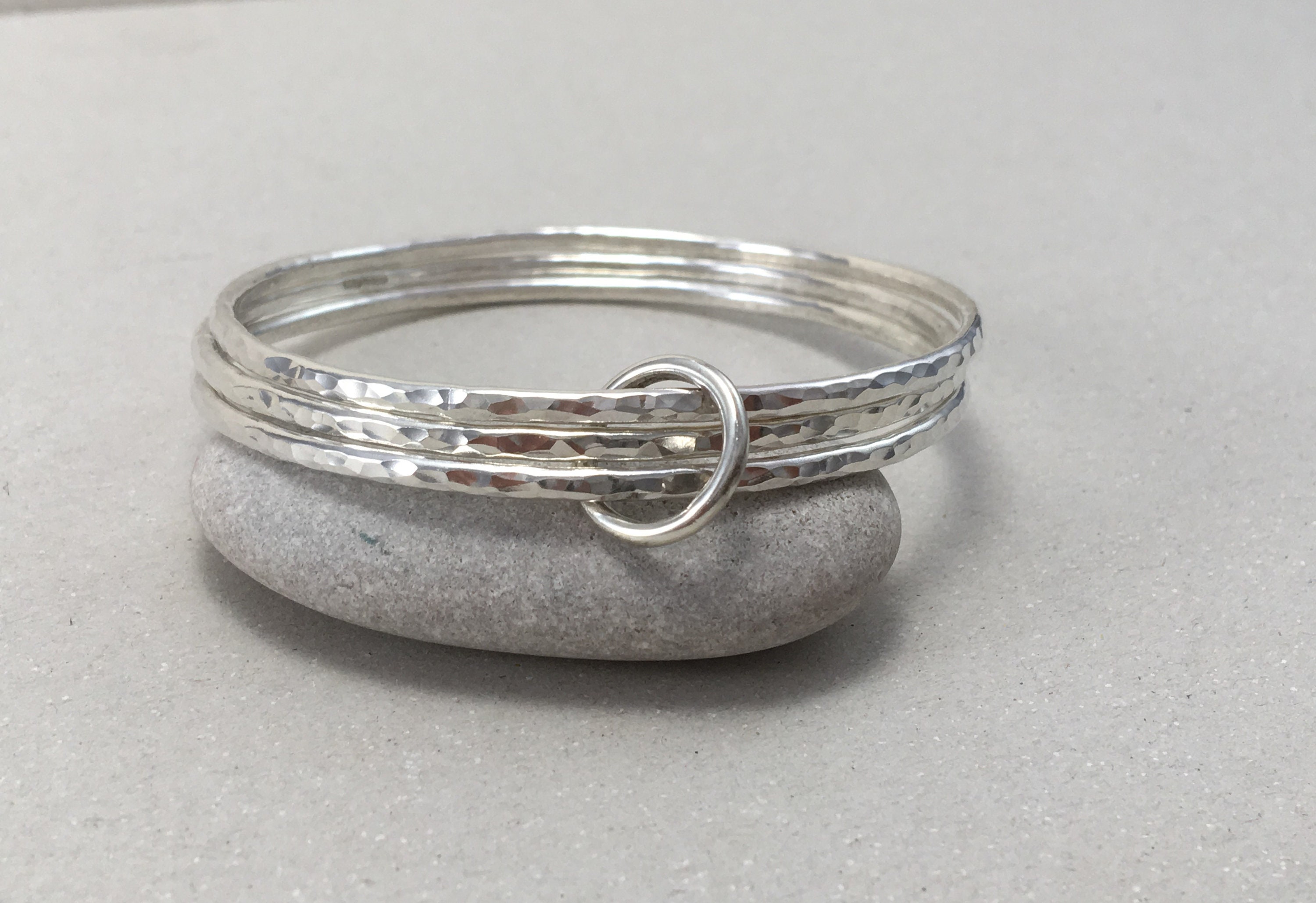 Classic Python Design in Silver Bracelet