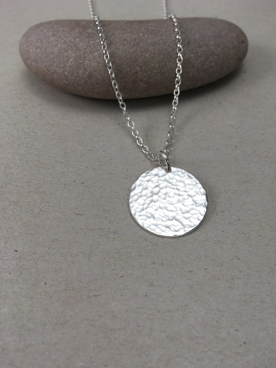 Hammered Silver Disc and Gold Star Necklace – Lime Tree Collection
