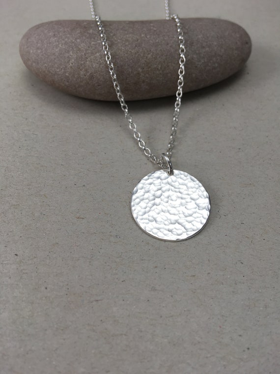 Sterling silver disc pendant Sterling silver disc pendant