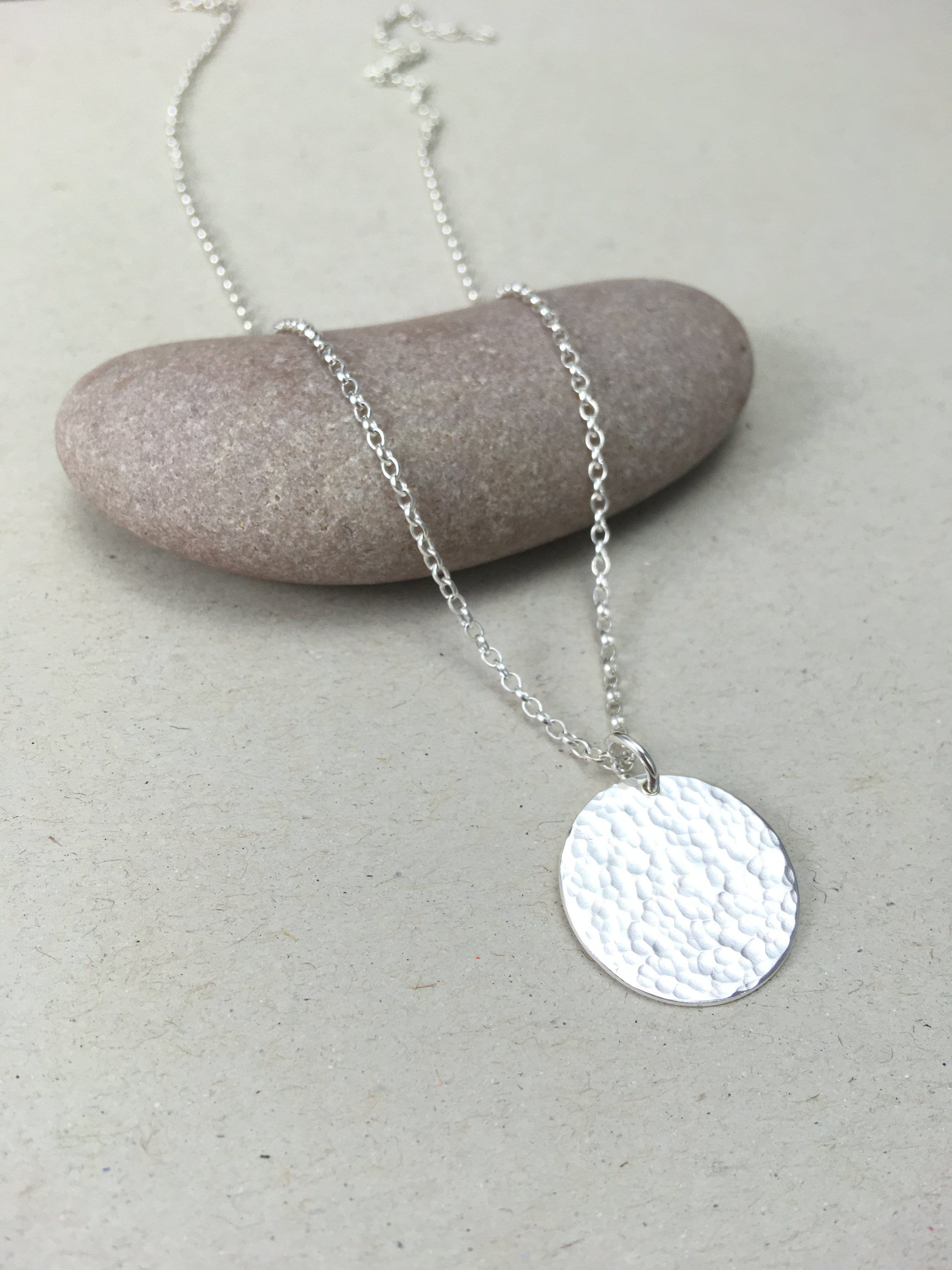 Sterling silver disc necklace Sterling silver disc necklace