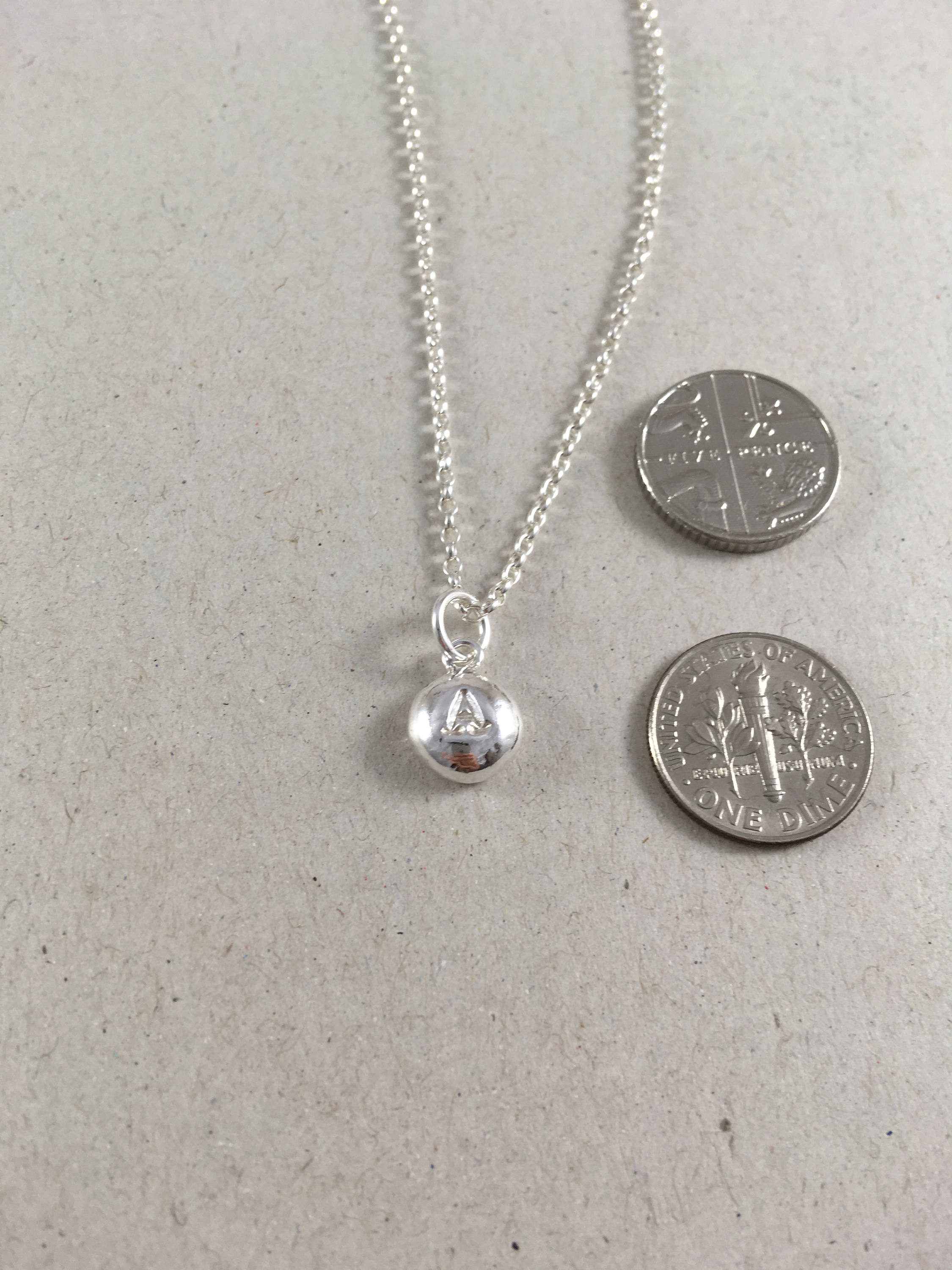 Personalised Handmade Sterling Silver Initial Pebble Necklace - Etsy UK