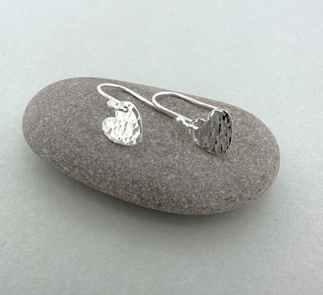Heart Halo Sterling Silver Charm Dangle Earrings main image 0