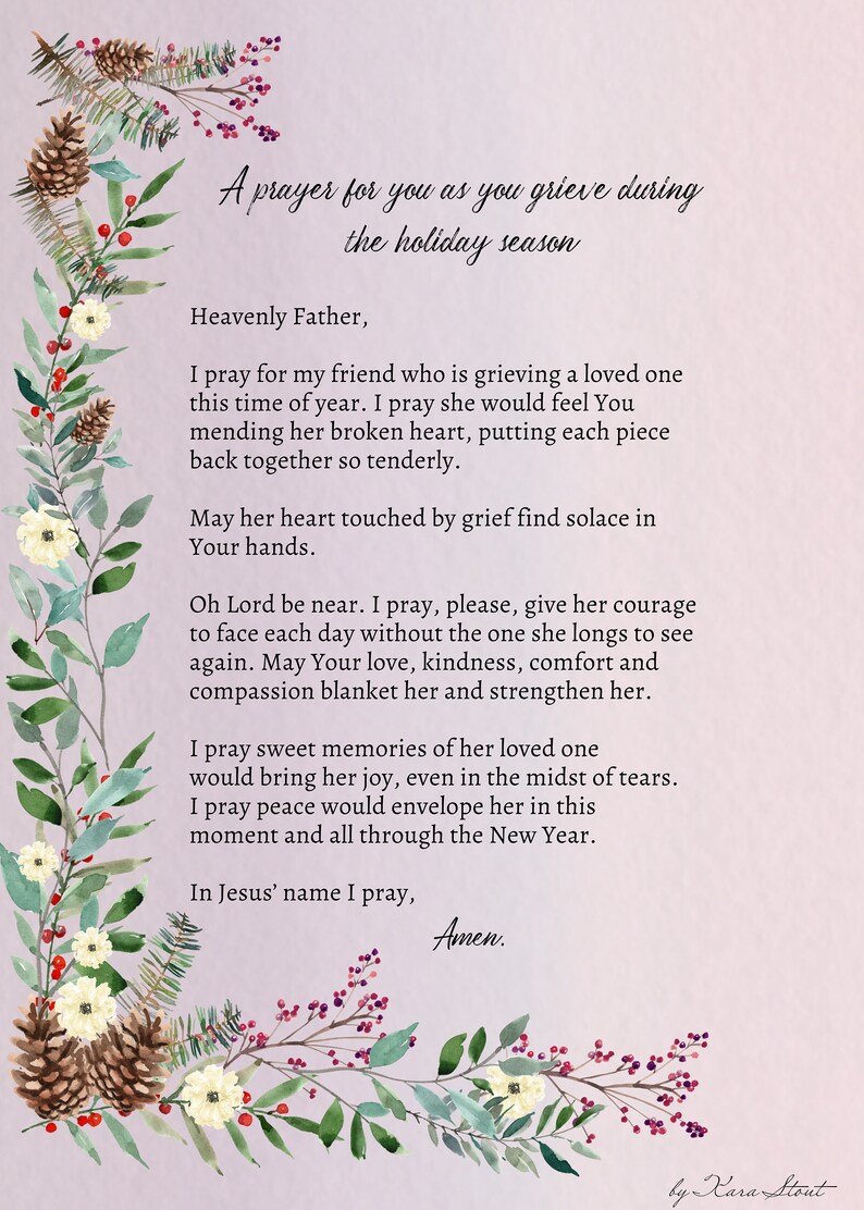 A Prayer for a Friend Who is Grieving During the Holidays - Christian ...
