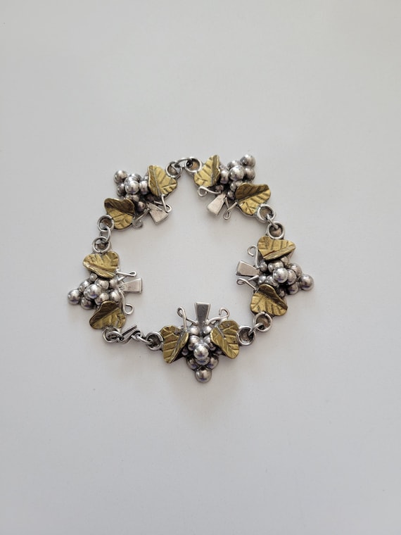Vintage Sterling Grape Cluster Bracelet