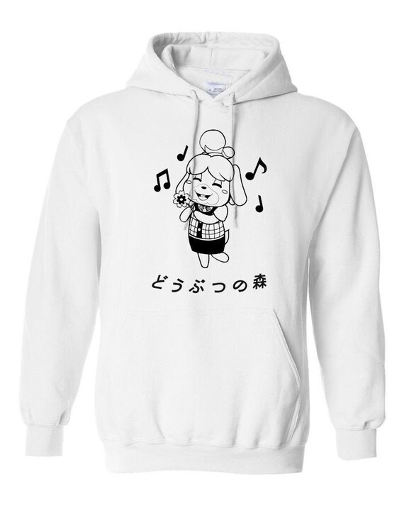 Animal Crossing Isabelle Fan Art White Hoodie Etsy