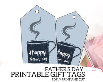 Father's day printable gift tags, sentimental gift label coffee lover gift but first coffee digital download, outdoorsy gifts, gift for dad