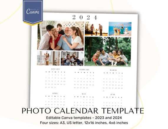 family-photo-calendar-2024-canva-template-editable-minimalist-calendar-template-year-at-a-glance-christmas-gifts-grandparent-wall-calendar-etsy