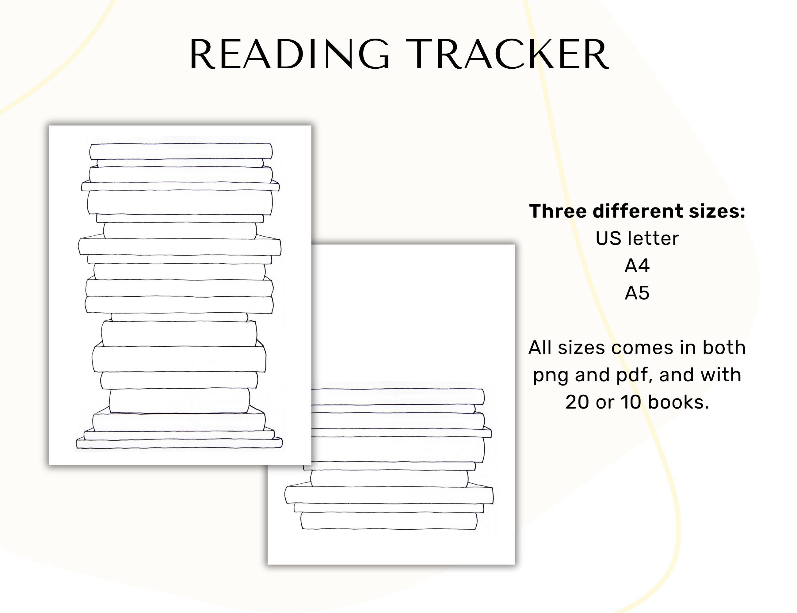 Printable Reading Tracker Planner Inserts for Bullet Journal Etsy
