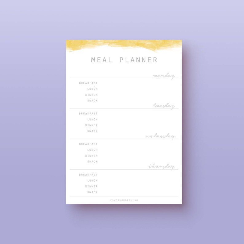 Printable Meal Planner With Grocery List PDF Shopping List - Etsy Norway