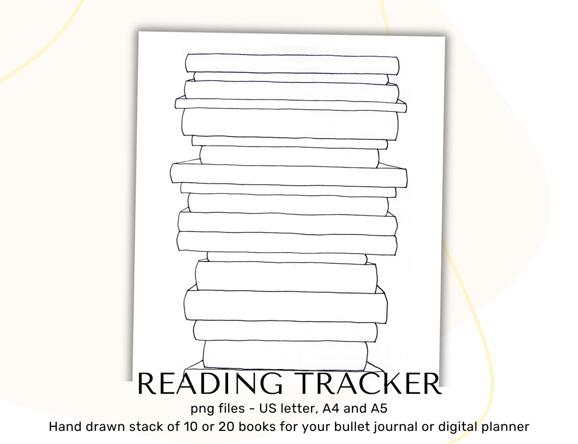 Printable Reading Tracker Planner Inserts for Bullet Journal Etsy