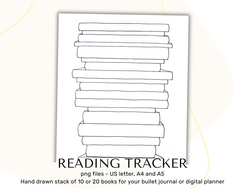 Printable Reading Tracker Planner Inserts for Bullet Journal - Etsy