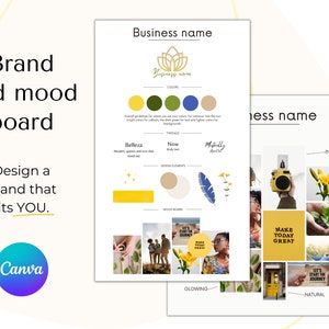 Kit de branding para mood boards, plantilla de Canva para branding de negocios.