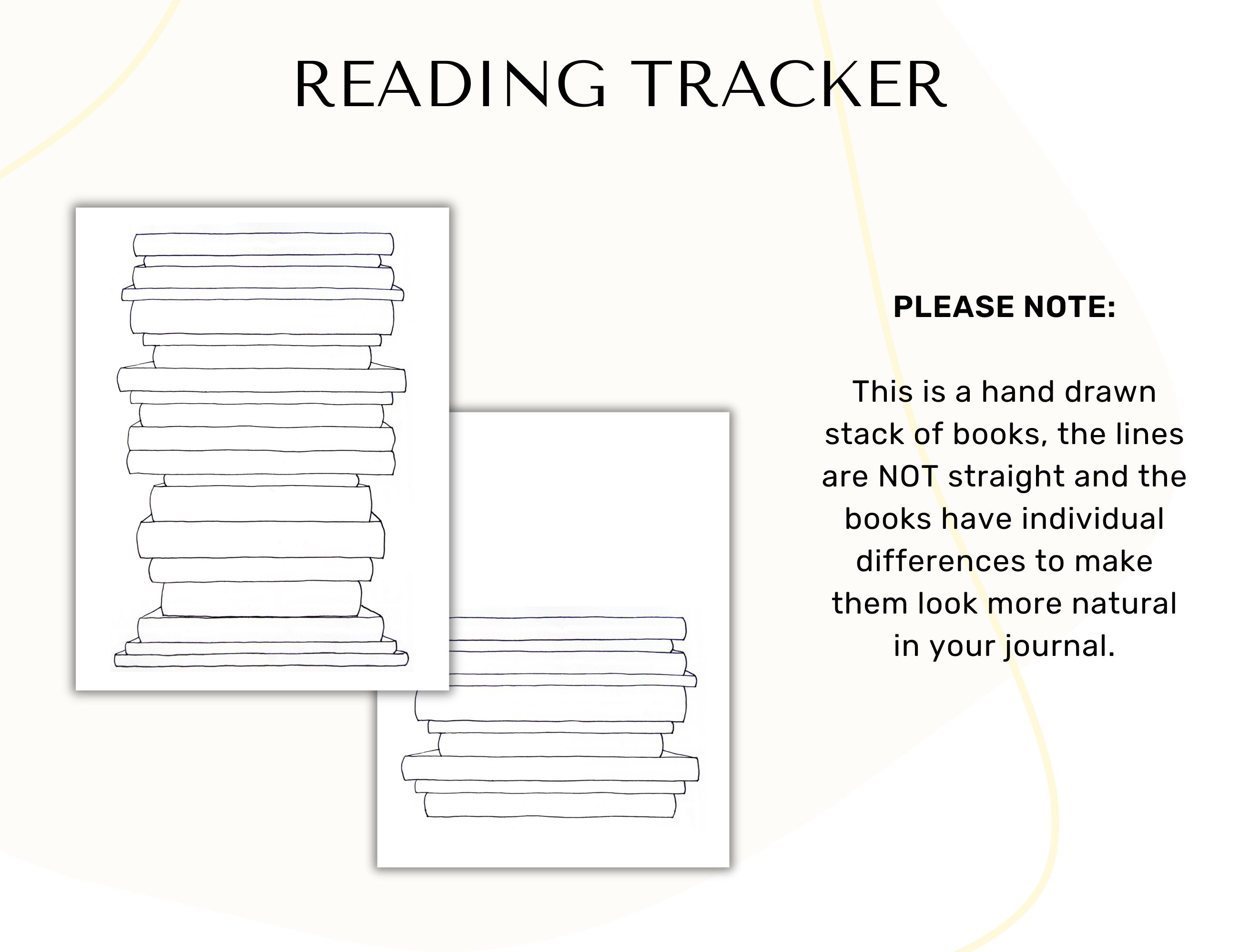 Printable Reading Tracker Planner Inserts for Bullet Journal Etsy