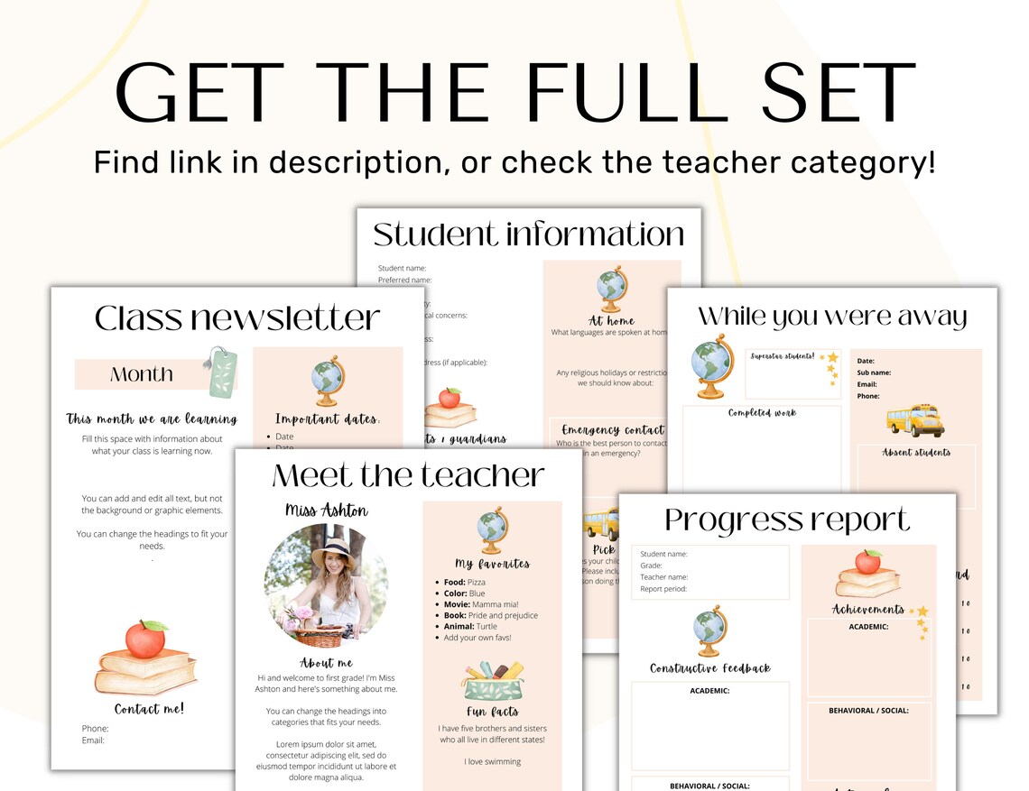 Meet the Teacher Template Canva Template Editable Template - Etsy Norway
