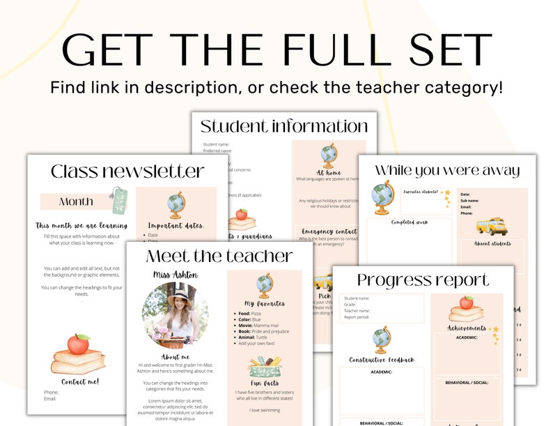 Meet the Teacher Template Canva Template Editable Template Etsy Norway