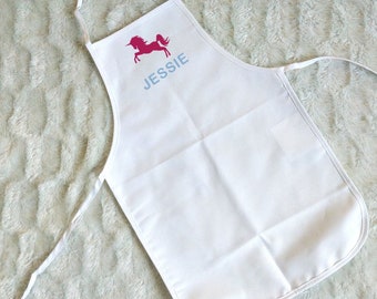 Personalized Unicorn Apron, Kid Apron, Personalized Apron, Girls Apron, Personalized Toddler Gift, Child Christmas Present