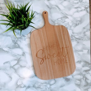 Home Sweet Home First Home Cutting Board, New Home Owner Gift, Closing Gift, Housewarming Gift, Home Gift for Couple,