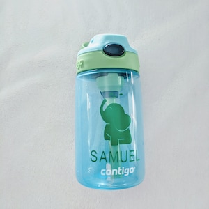Elephant water bottle Decal, personalised bottle sticker, Elephant custom sippy Cup Deccal, sports bottle Decal, DIY Gift Idea, Kids Sticker