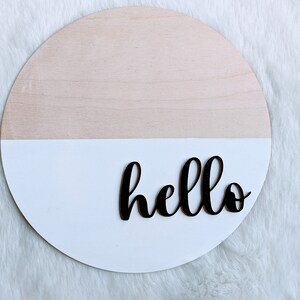 Hello Entry Way Door Hanger, Hello Sign, Front Door Decor, Welcome Sign, New Home Welcome sign, 3D Hello Wood Sign, Front Porch signs