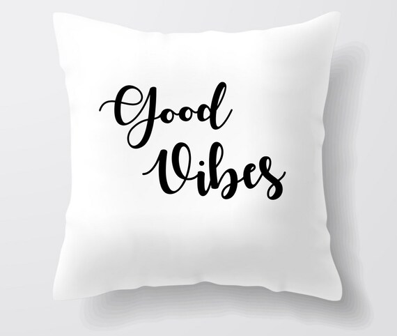 good vibes throw pillow