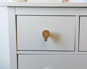 Hot Air Balloon Kids Dresser Knobs, Kids Drawer Pulls, Unique Cabinet Knob, Wooden Whimsical Nursery Drawer knob, Children's Furniture Pulls
