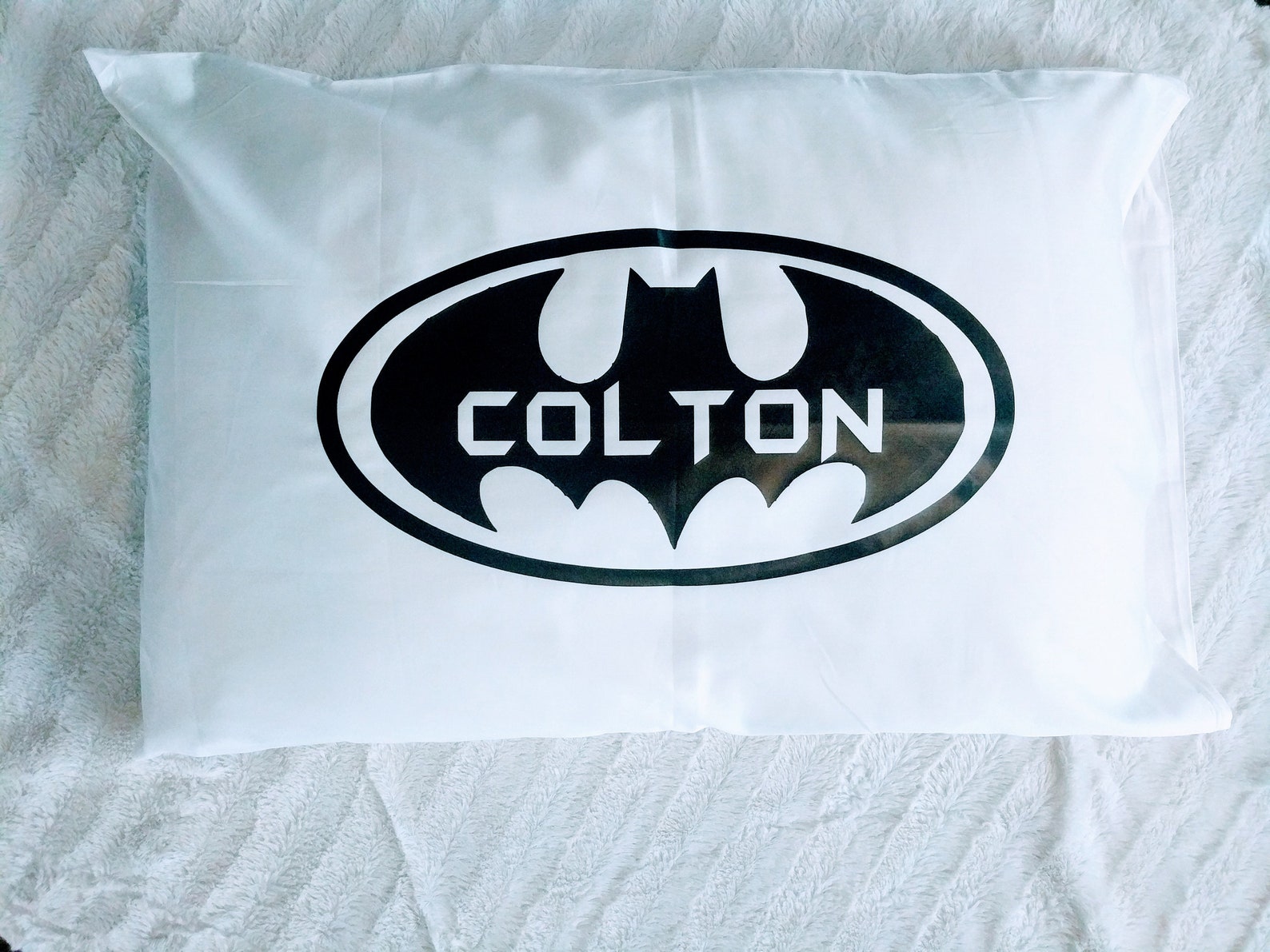 Personalized Batman Pillow Case batman bedroom pillow Etsy