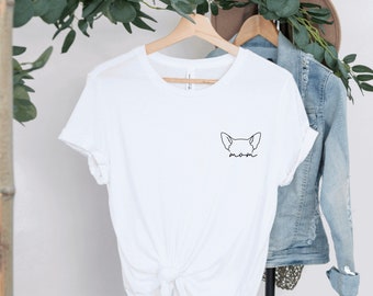 Camiseta con cara de chihuahua, camiseta personalizada con orejas de perro, regalo conmemorativo para perros, ideas para regalos de cumpleaños, regalos de Navidad, regalo para mamás perrunas, dueño de perro