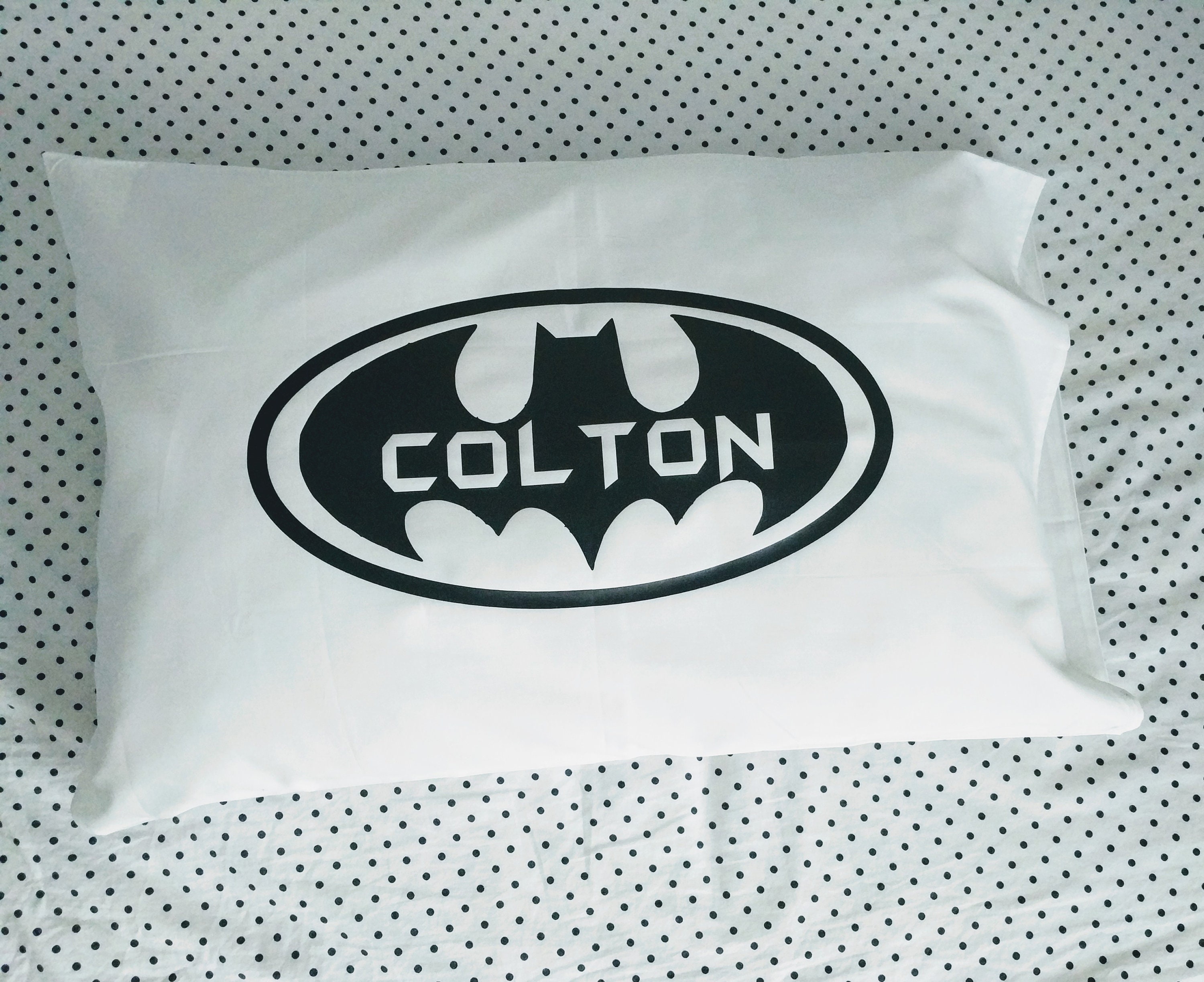 Personalized Batman Pillow Case batman bedroom pillow Etsy