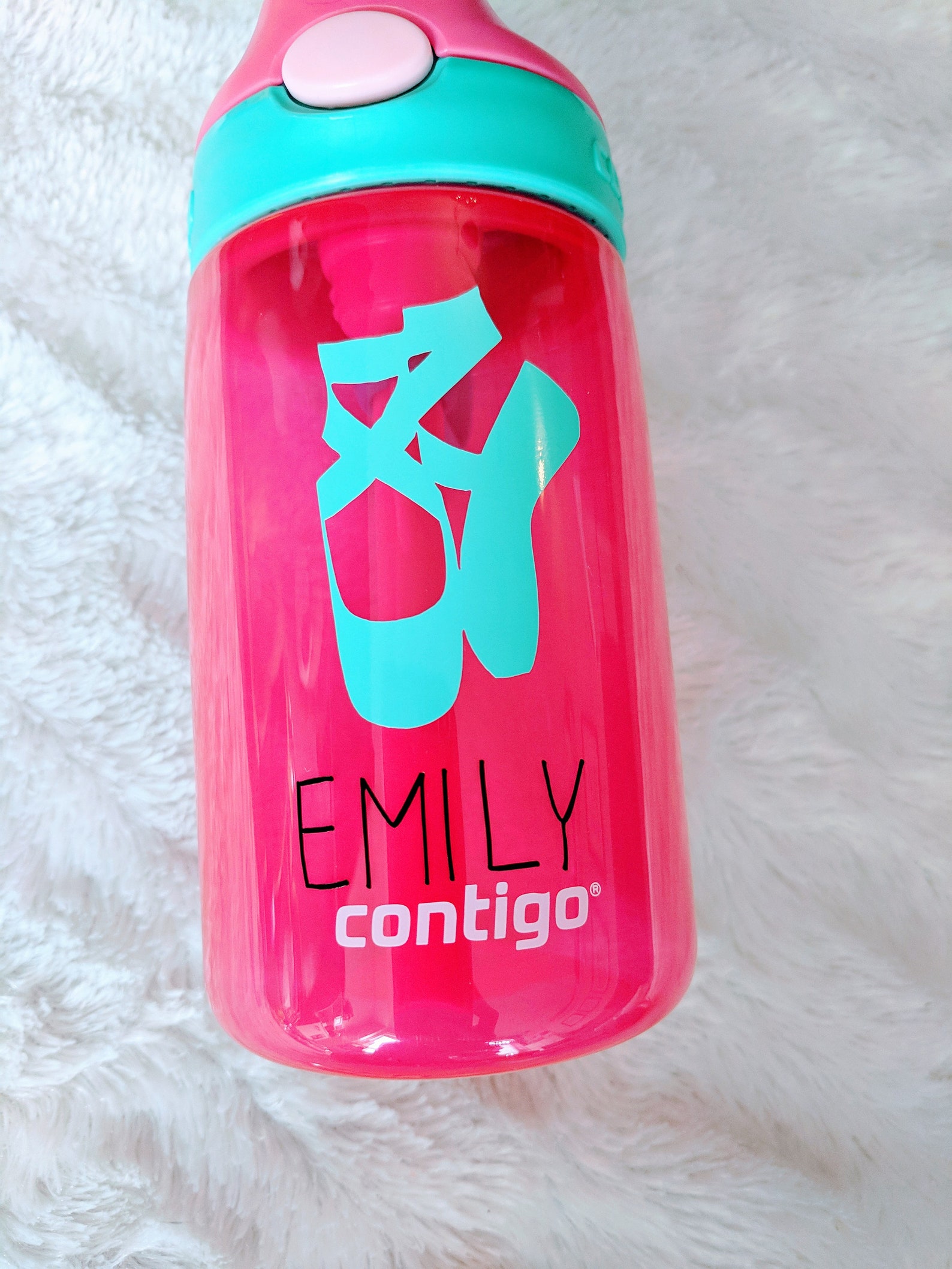 dance water bottle -diy - water bottle- stickers -ballet shoes bottle-custom water bottle-personalized dancer gift-water bottle