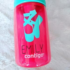 Dance Water Bottle Decal- Ballet Shoes Decal - Custom Water Bottle Sticker -Personalized Dancer Sticker Gift- Water Bottle with Name decal