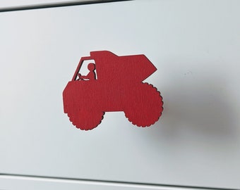 Construction Dump Truck Knobs, Dump Vehicle Drawer Pulls, Construction Theme Dresser, Boys Room Armoire Handles, Boys Room Decor, Kids Knobs