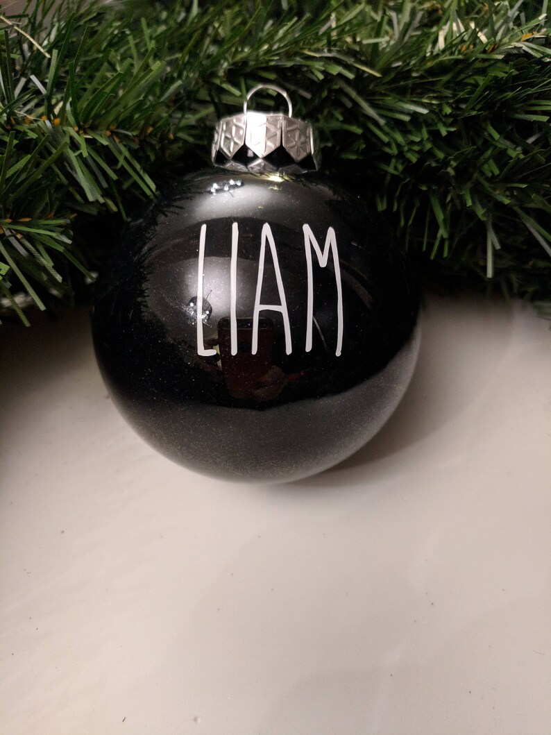 Black and White Ornament Ornament Personalized Ornament Etsy