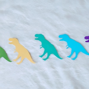 Dinosaur Birthday Party | T-Rex Cut out |T-Rex Cutouts | Set of 10 Dinosaur Die Cuts | Paper Dinosaur Shapes | T-Rex Cardstock | Trex Print