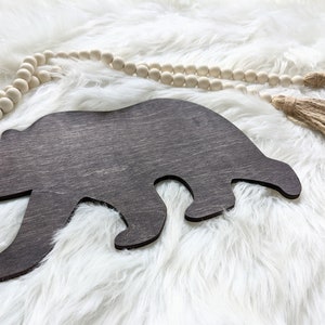 Wooden Bear Cut out, Wildlife Bear Shape, Unfinished Laser Cut Bear, Wood Cutout Shapes for crafts, DIY Bear Craft,  bear art projects