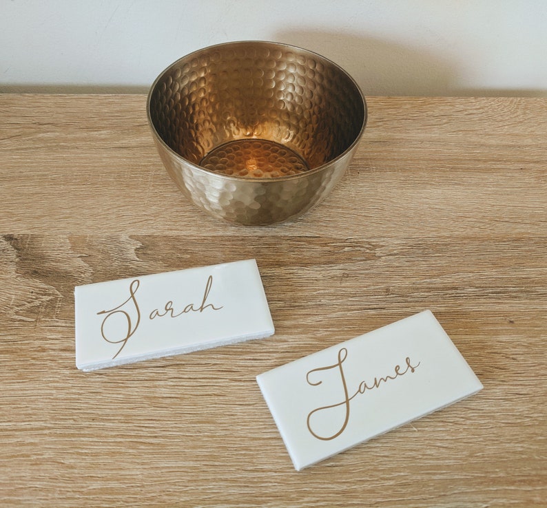 Seating Chart Alternative Tile Placement Card Place Card Marble Place Cards