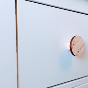 Baseball Drawer Knobs, Baseball Bedroom Decor, Decorative Dresser Handle, Softball Pulls, Sports Theme Kids Room, Bathroom Cupboard Knobs
