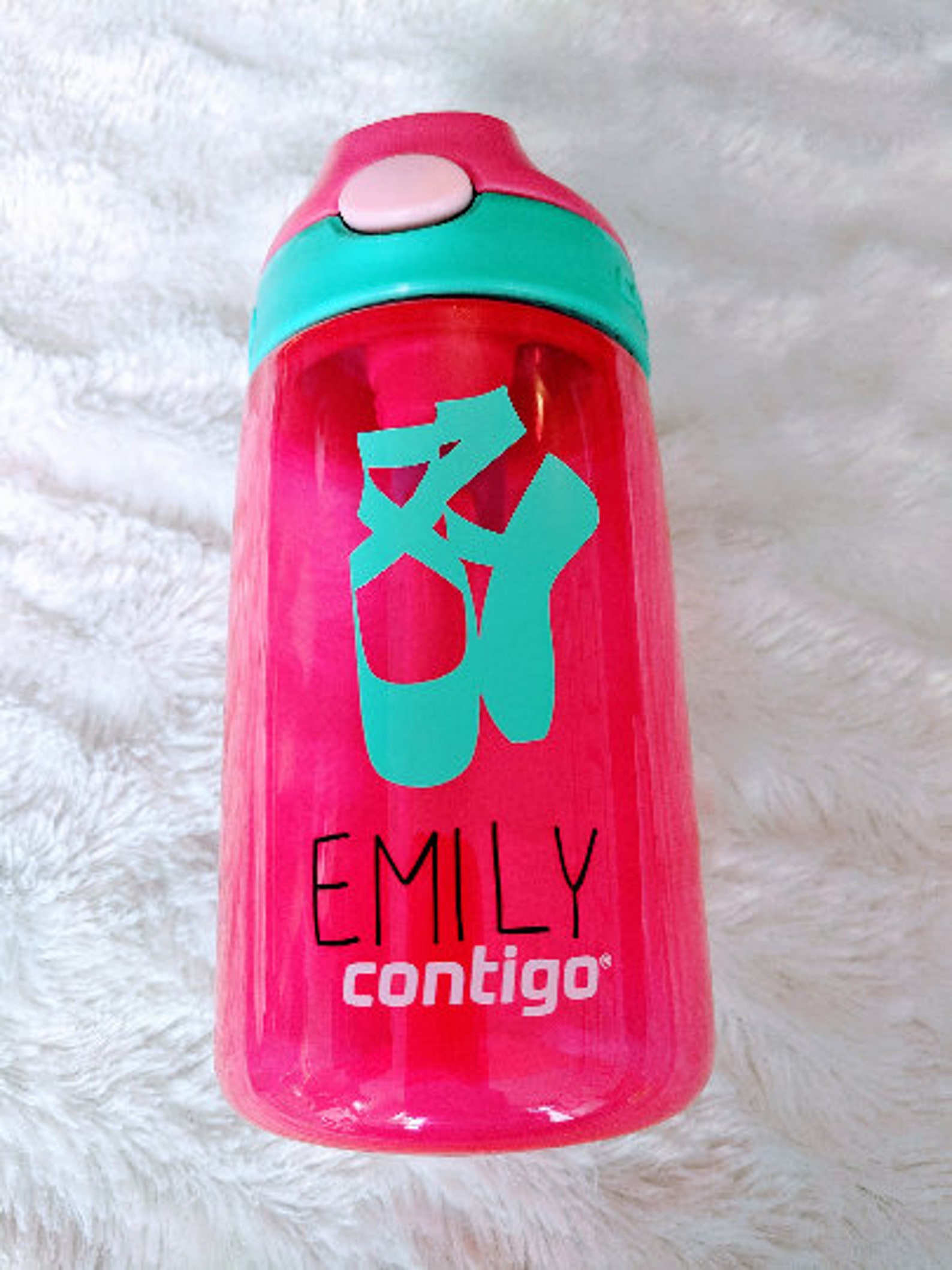 dance water bottle -diy - water bottle- stickers -ballet shoes bottle-custom water bottle-personalized dancer gift-water bottle