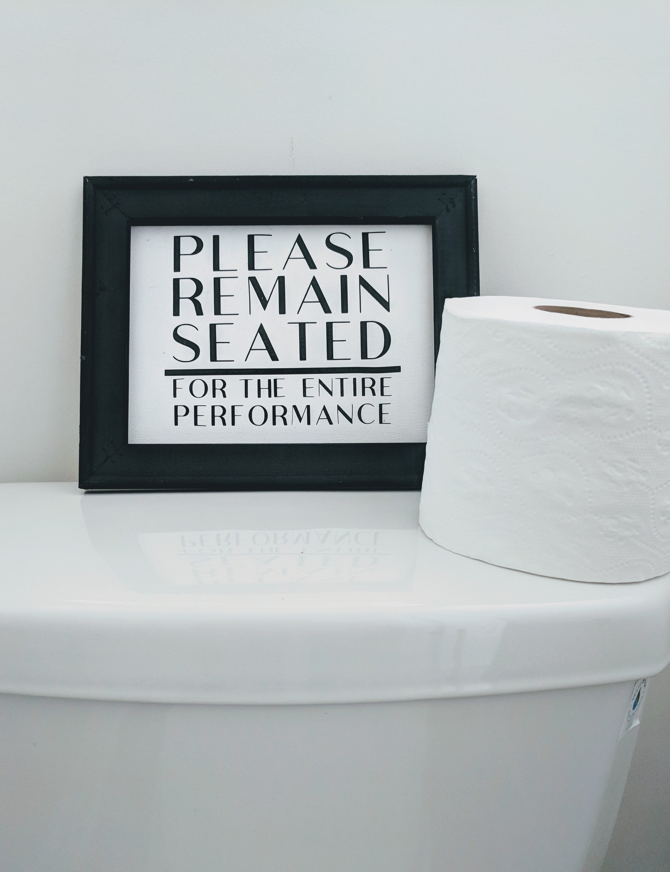 Please Remain Seated Bathroom Wall Decor Funny Bathroom Etsy Canada