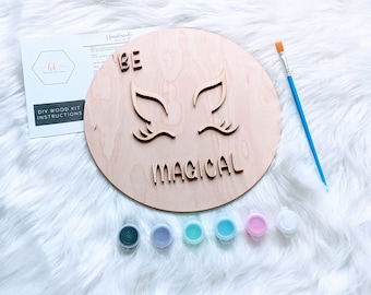 Be Magical Unicorn Kid Craft Kit, SmallnUnicorns Kid Craft,  Girls Small Unicorn Art box, Girls birthday gift, quarentine gift for girls