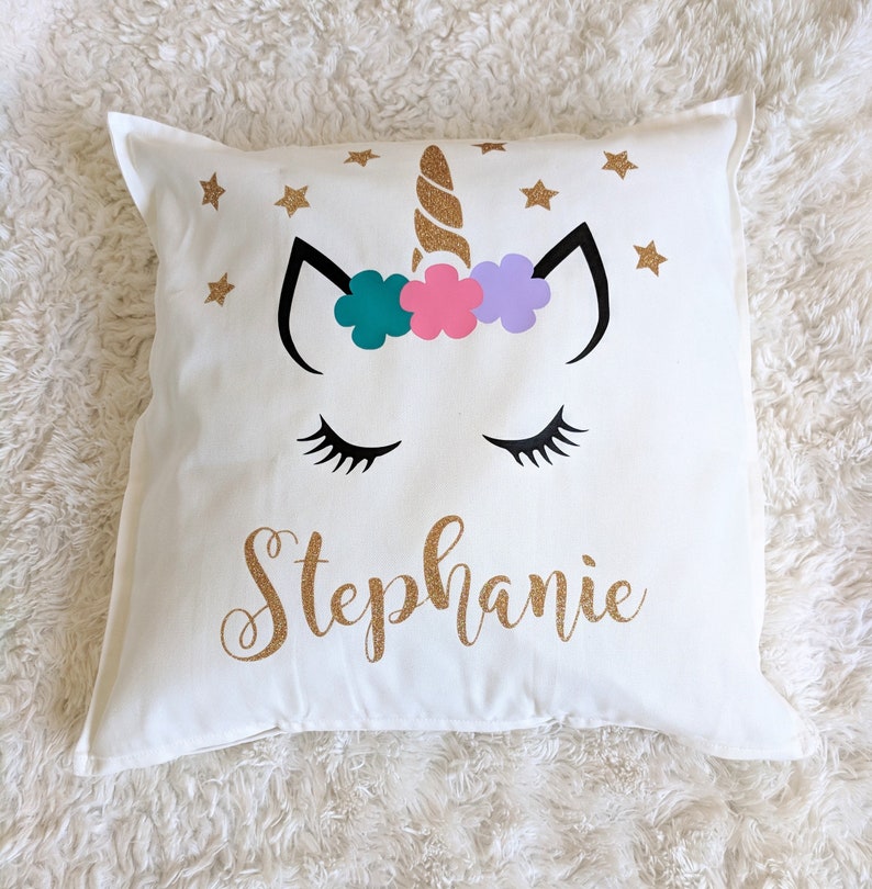 Gold & Pink Unicorn Pillow Unicorn Unicorn Gift Unicorn Etsy Canada