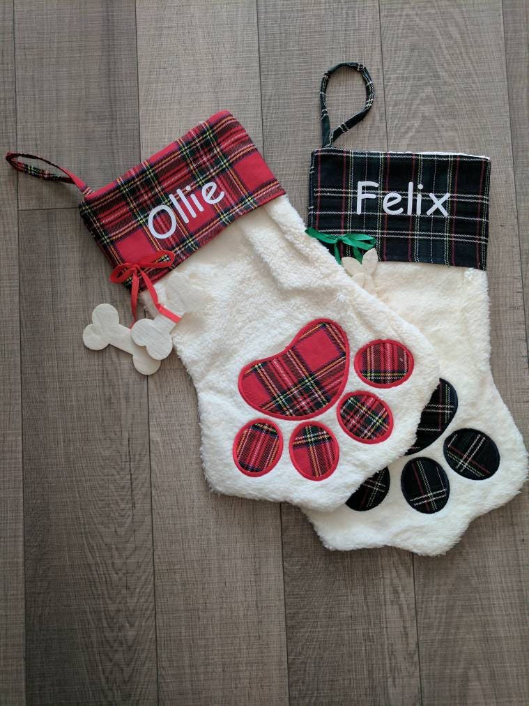 Dog Stocking Paw Stocking Stockings for Pets Stocking in Etsy Canada