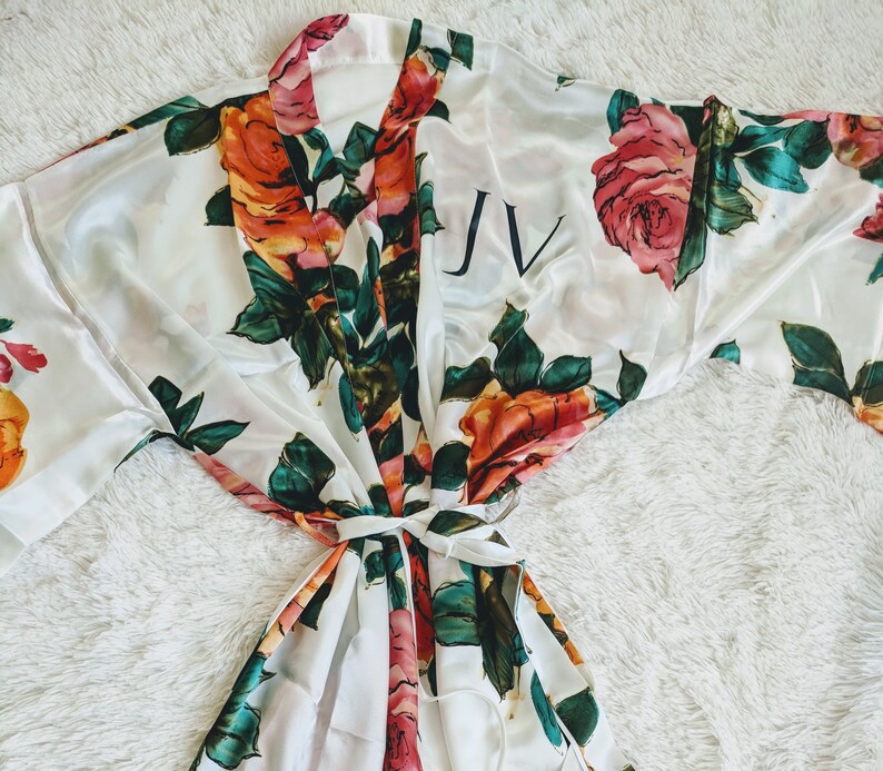 Set of 3 Floral Bridal Robes Floral Robes Canada Honeymoon Etsy