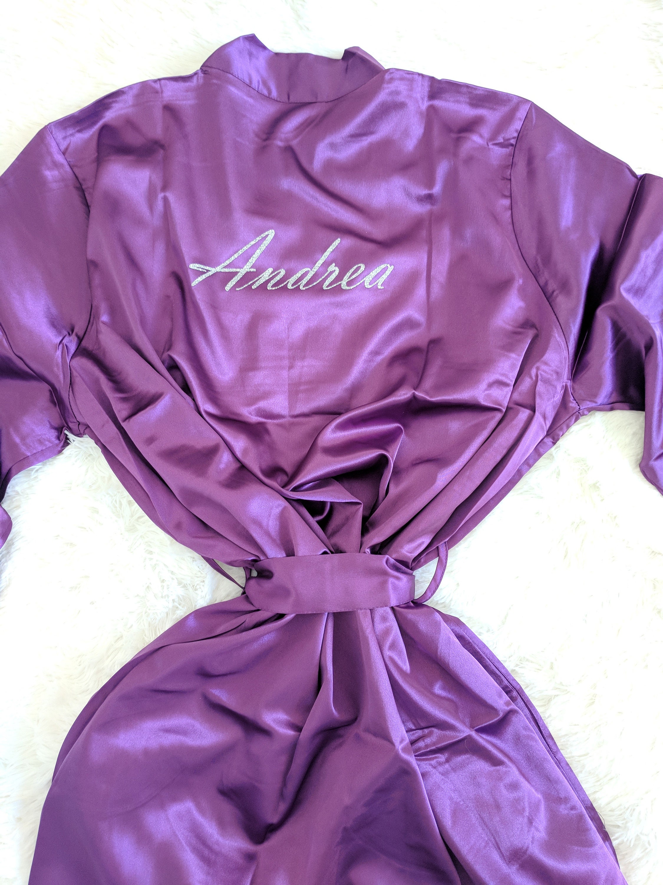 Set of 3 Robes 3 Satin Robes Bridal Party Robes Silk Robes Etsy