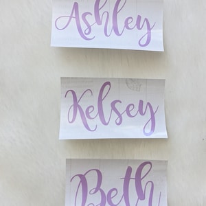 Vinyl Name Decals, Custom Stickers, Personalized Name Stickers, Vinyl Scripted Decals, Tumbler Names, Word Stickers, Water Bottle Decals