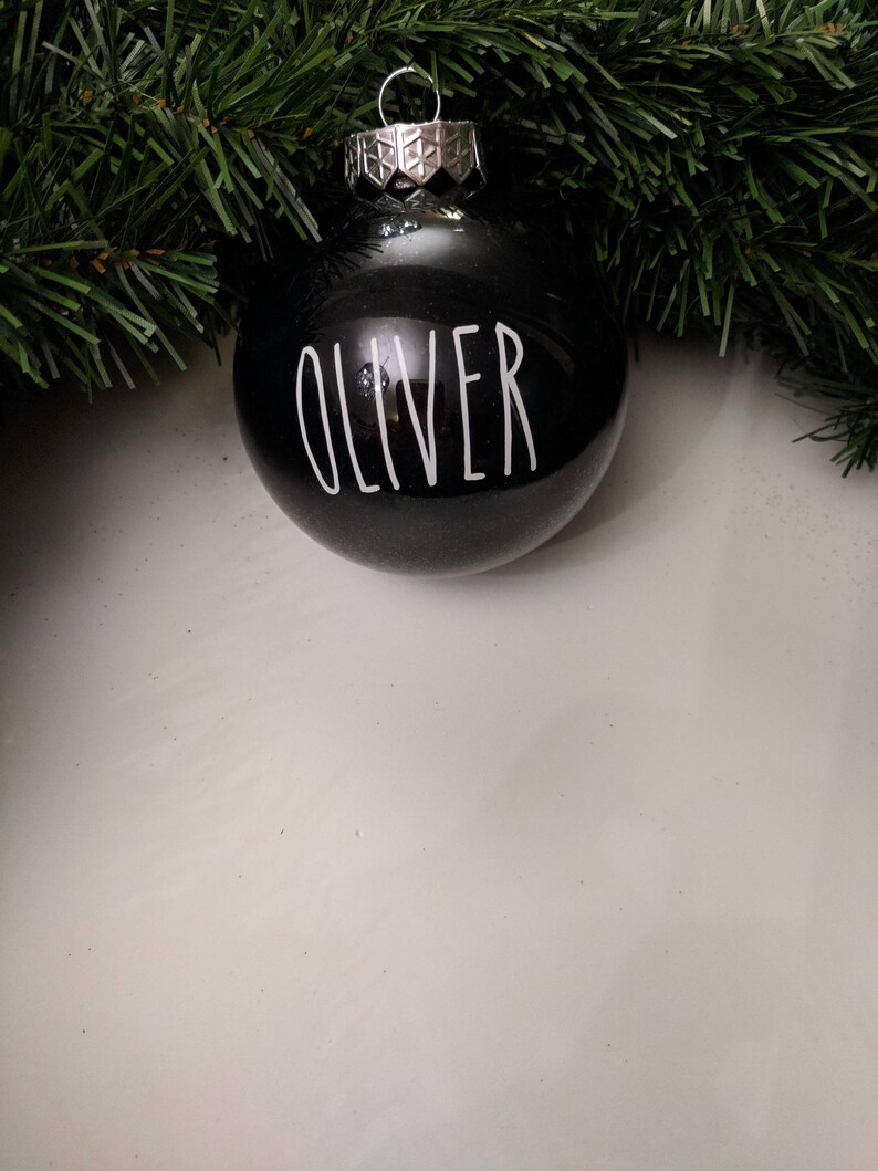 Black and White Ornament Ornament Personalized Ornament Etsy