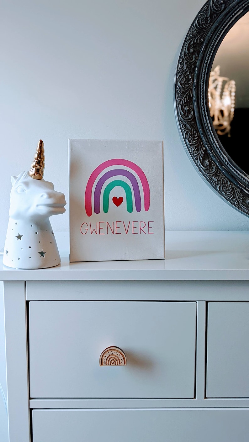 Rainbow Kids Dresser Knobs Kids Drawer Pulls Knob Etsy