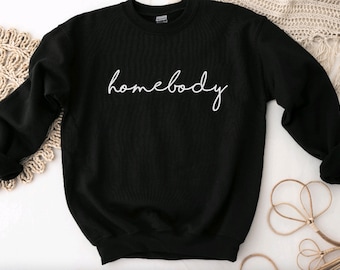 Sudadera Homebody Crew con estampado, Sudadera para introvertidos de invierno, Sudadera Homebody para mujer, Camiseta linda para introvertidos, Regalo para introvertidos, Sudadera de cuarentena